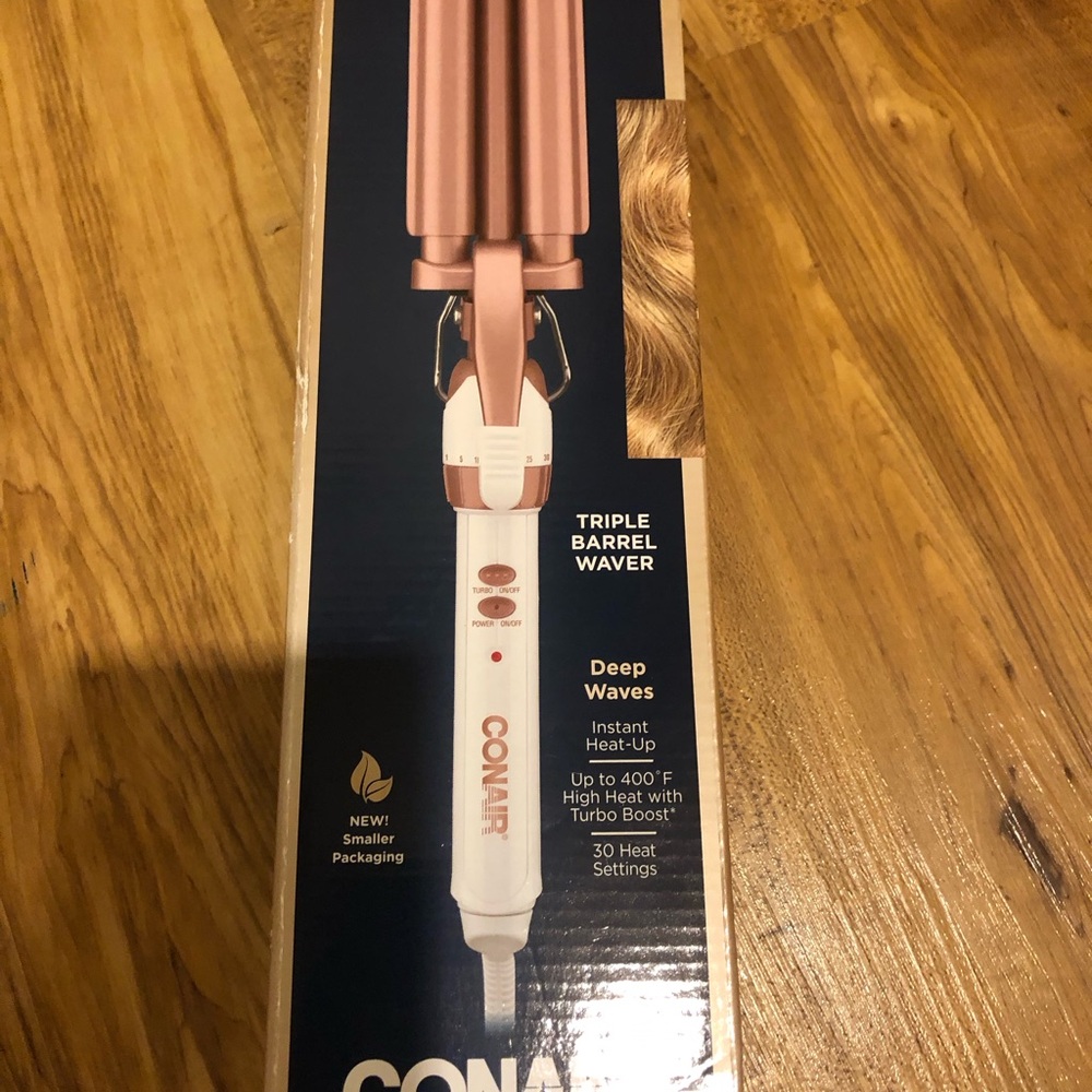 Conair Rose Gold & White Triple Barrel Waver - Deep Waves